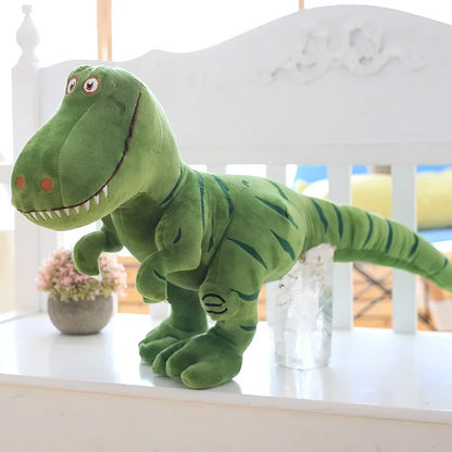T-Rex Dinosaur Plush Toy - 3 Sizes Cute Stuffed Animal – green, Contains tail  55cm