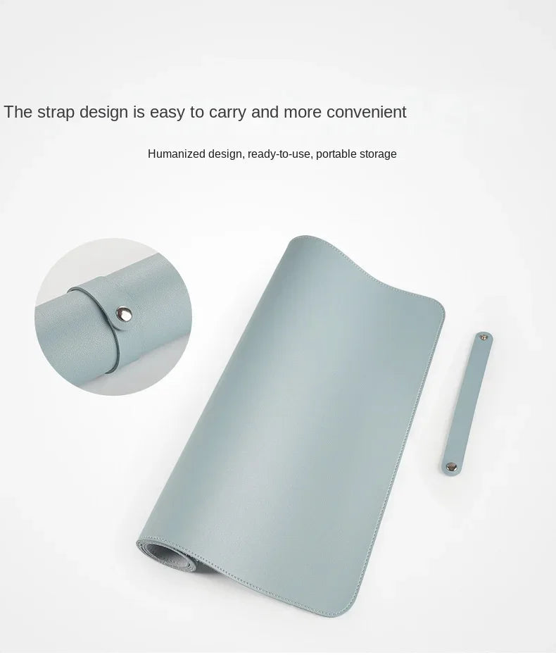 Large Office Desk Protector Mat - Vegan Leather Mouse Pad