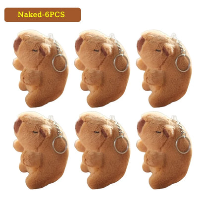 Mini Capybara Pendant Plush Keychain - 16 Variants – Naked 6PCS