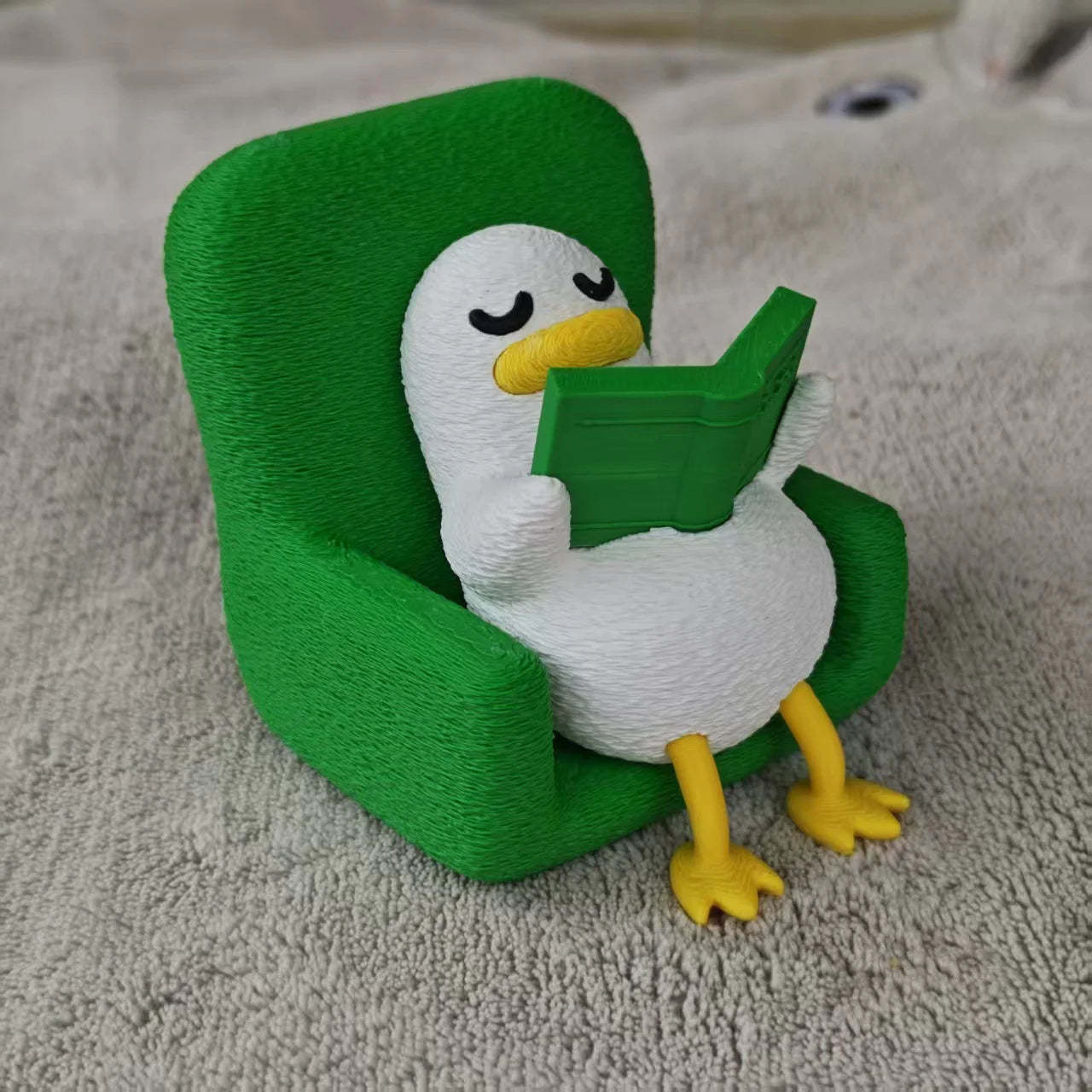 Lounging Duck Desk Buddy - Funny Mini Chair Ornament