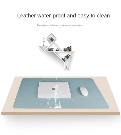 Large Office Desk Protector Mat - Vegan Leather Mouse Pad