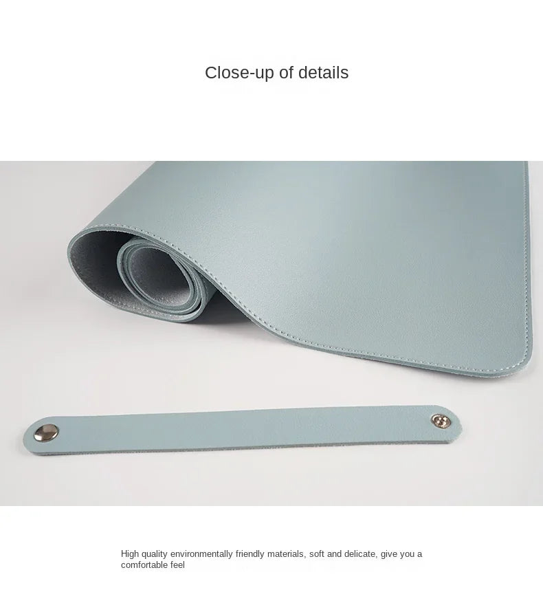 Large Office Desk Protector Mat - Vegan Leather Mouse Pad