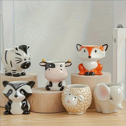Cute Animal-Themed Ceramic Succulent Planter