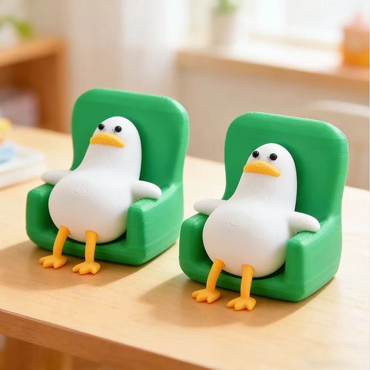 Lounging Duck Desk Buddy - Funny Mini Chair Ornament