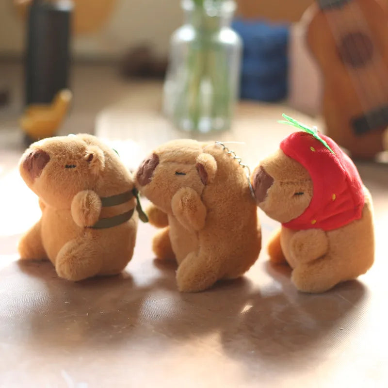 Mini Capybara Pendant Plush Keychain - 16 Variants