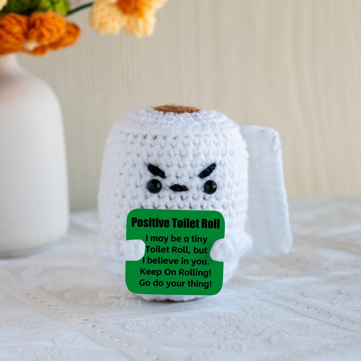 Handmade Crochet Positive Energy Shark Doll – Shark (Gray White)