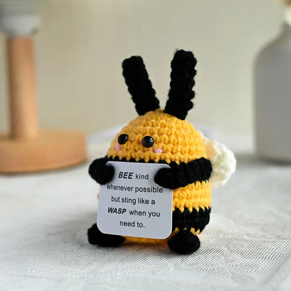 Handmade Crochet Positive Energy Shark Doll – Dinosaur (Yellow Orange)