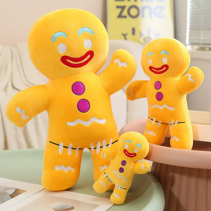 Christmas Gingerbread Man Plush Pillow - Holiday Decor