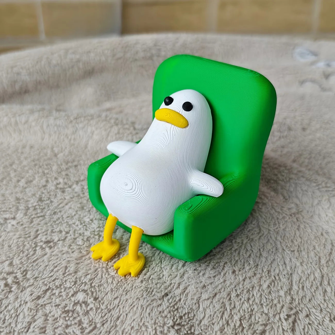 Lounging Duck Desk Buddy - Funny Mini Chair Ornament