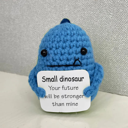 Handmade Crochet Positive Energy Shark Doll – Puppy (Cream White Brown)