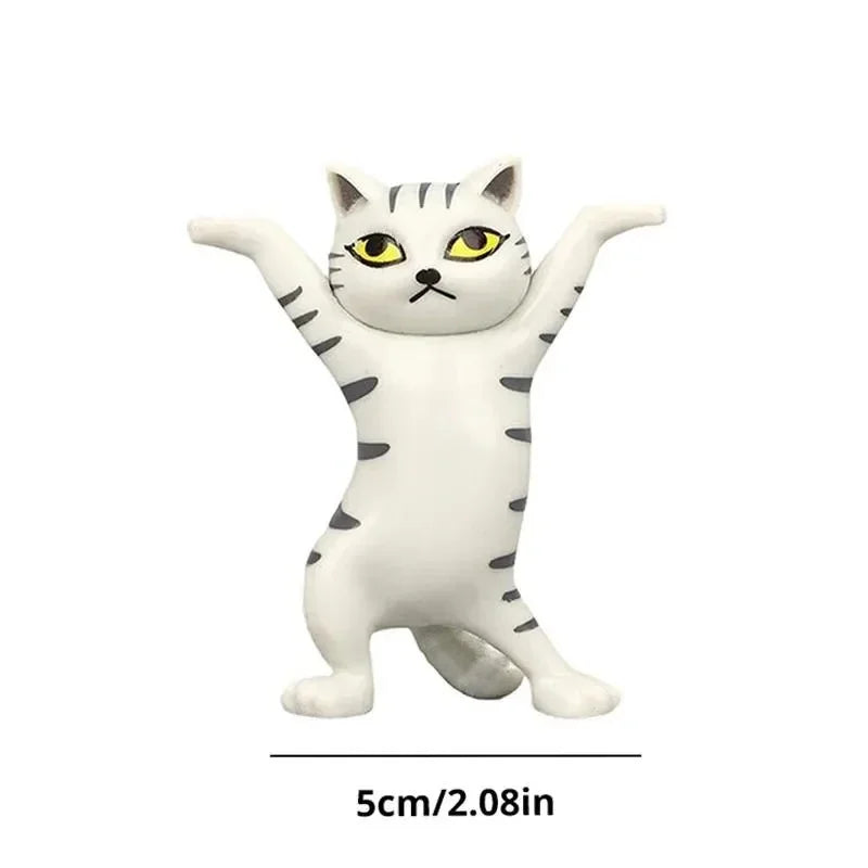 5pcs Dancing Cat Figures - Cute Desk Decor Set