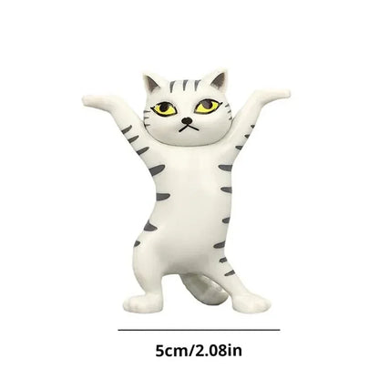 5pcs Dancing Cat Figures - Cute Desk Decor Set