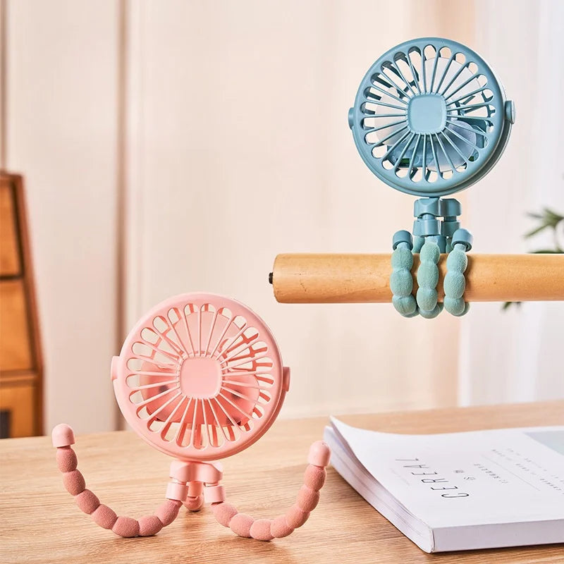 Cute Octopus USB Rechargeable Mini Fan