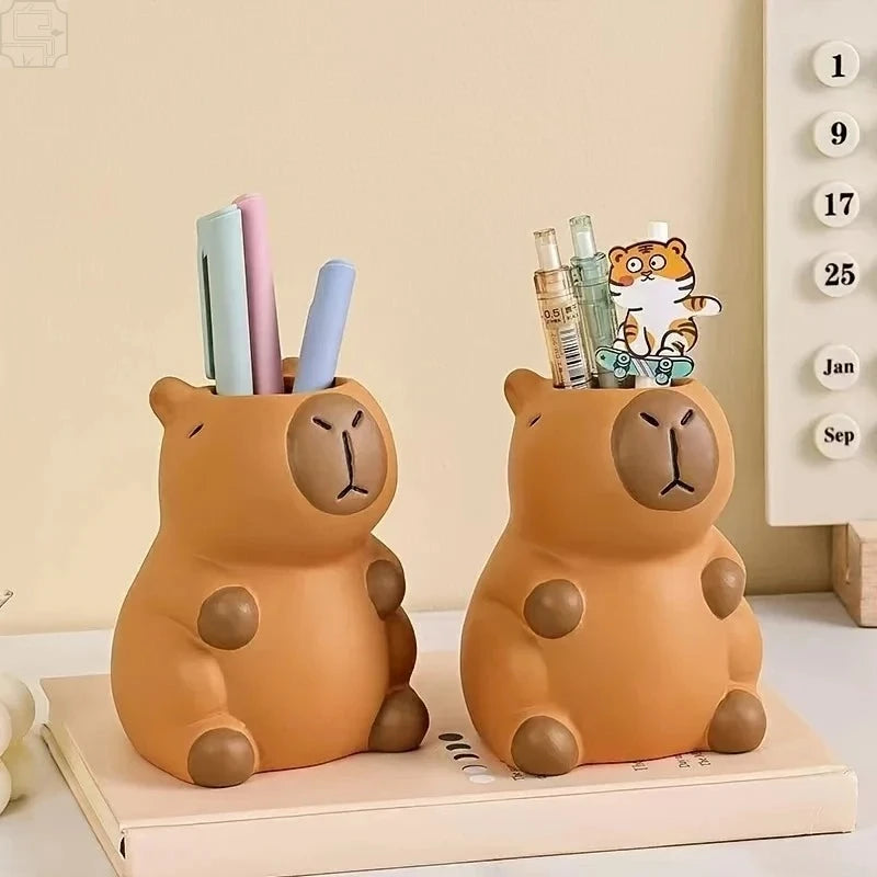 Capybara Pen Holder - Cute Desk Organizer for Stationery