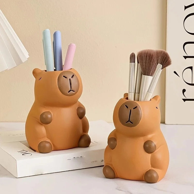 Capybara Pen Holder - Cute Desk Organizer for Stationery