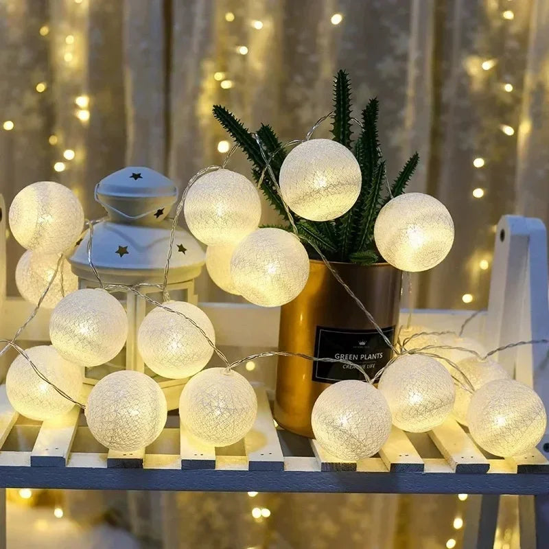 20LED Cotton Ball Fairy String Lights