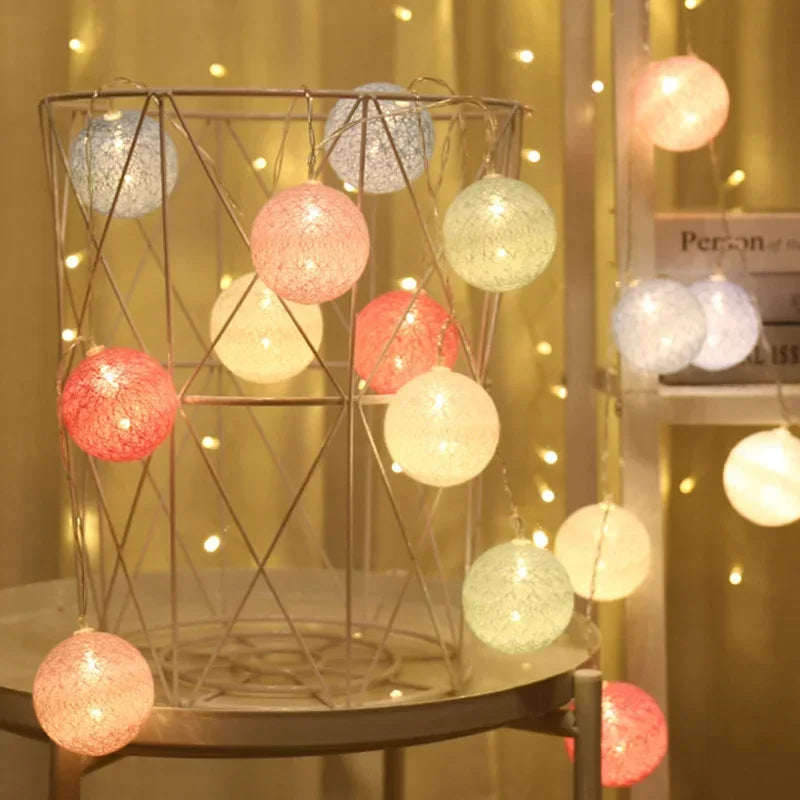 20LED Cotton Ball Fairy String Lights