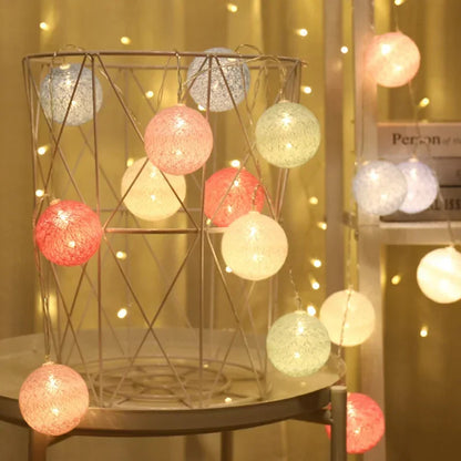 20LED Cotton Ball Fairy String Lights