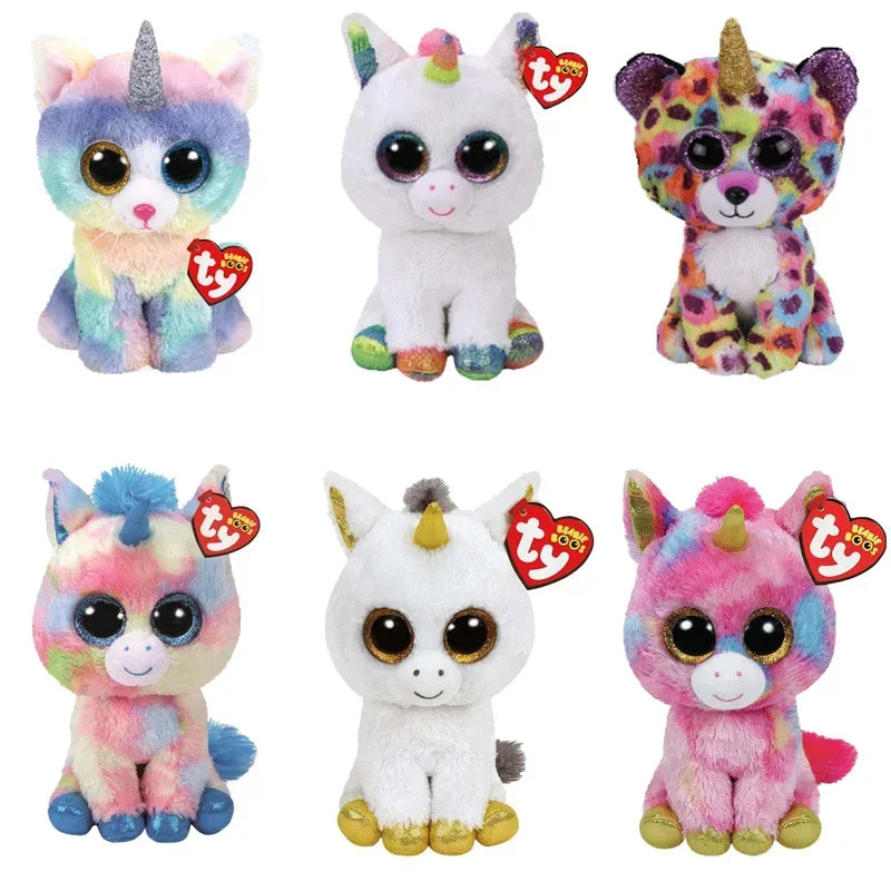 Ty Beanie Boos Big Eye Unicorn Plush - Rainbow Variants