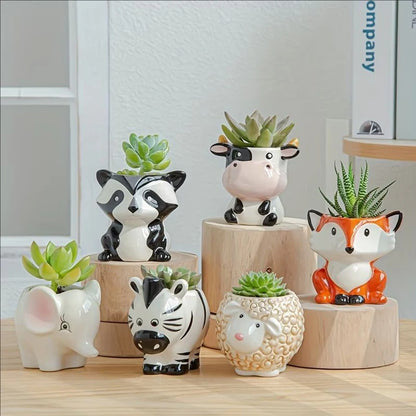 Cute Animal-Themed Ceramic Succulent Planter