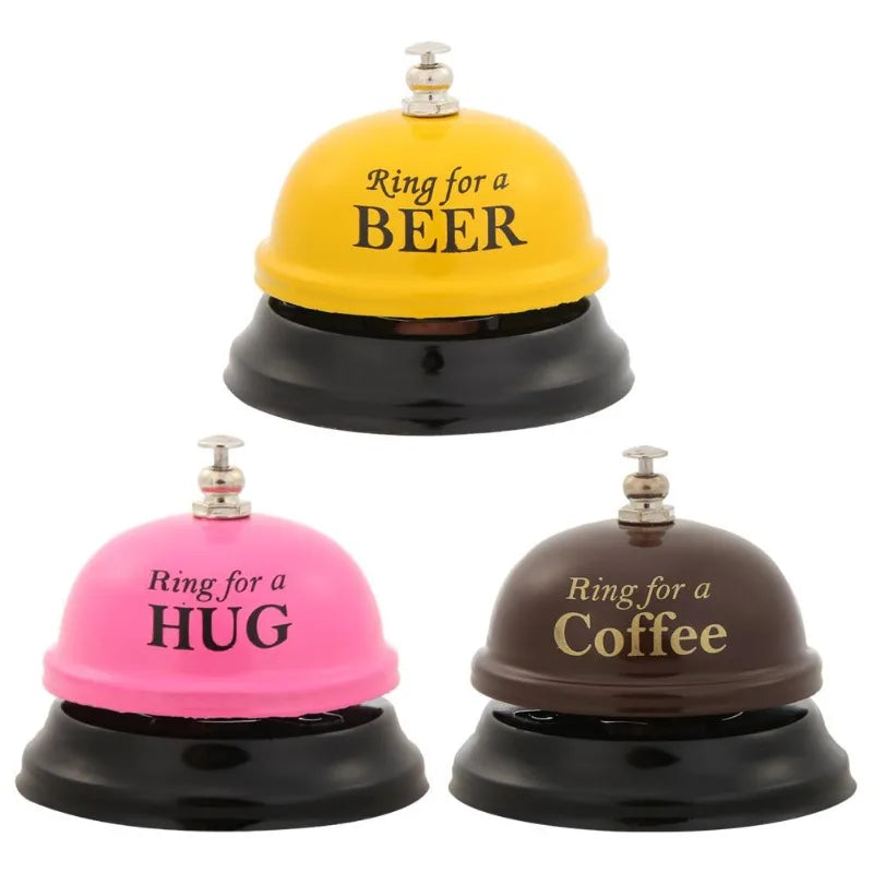 Novelty Service Call Bell - 'Ring for a Hug / Beer / Coffee'