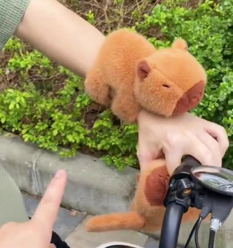 Capybara Slap Wrap Bracelet Plush - Wrist Cuddle Toy