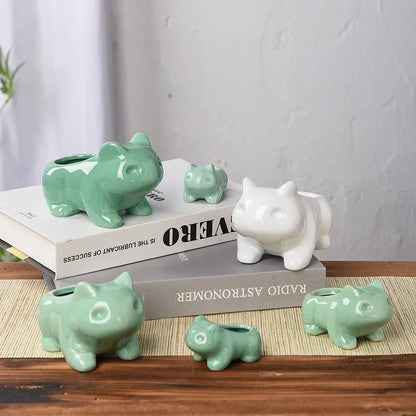 Cute Ceramic Mini Succulent Planter with Drainage