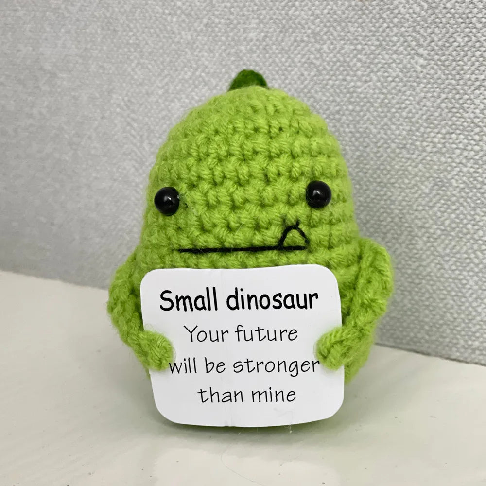 Handmade Crochet Positive Energy Shark Doll – Panda (White Black)