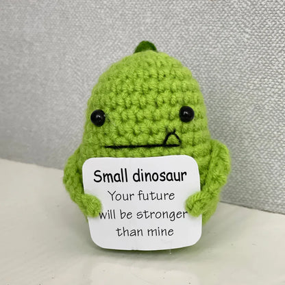 Handmade Crochet Positive Energy Shark Doll – Panda (White Black)