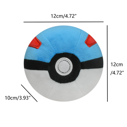 Pokemon Poke Ball Plush Set - Master Ultra Great Classic
